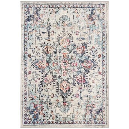 Safavieh 4 x 6 ft. Madison 400 Power-Loomed Rectangle Rug Cream & Blue MAD473B-4